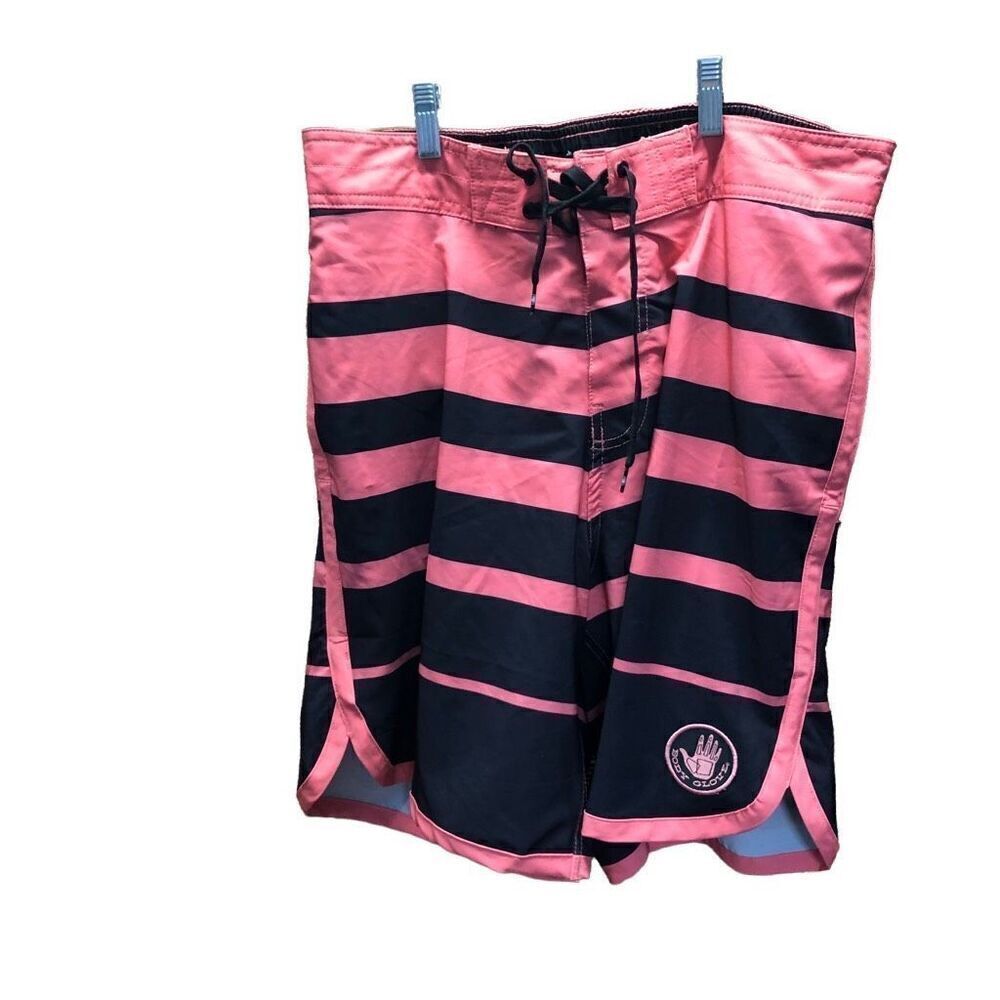 Body Glove Swim Trunks Black Bright Salmon Size L/34 (Large)